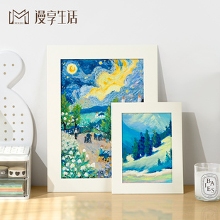 纸质相框A4素描字画水粉美术8k空框简易装 裱画 裱678寸画框卡纸装