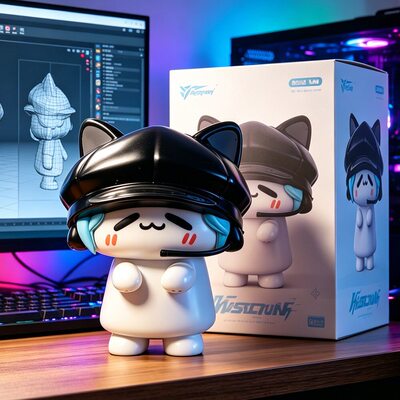 猫猫头露娜手办黑天际线邪恶猫猫头公仔三角洲手办生日礼物威虫