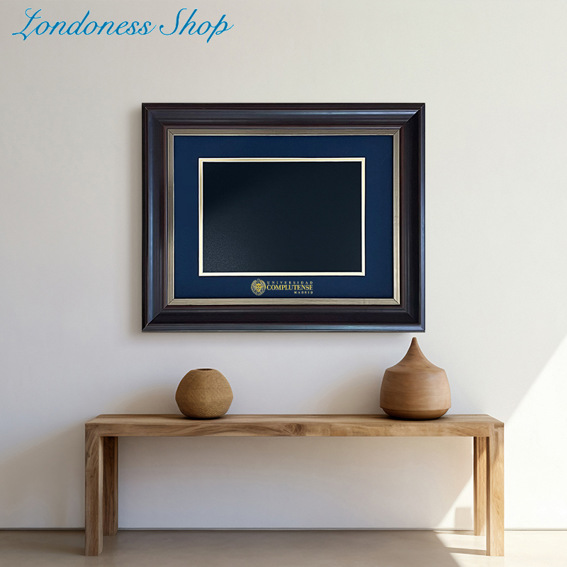 欧洲大学证书装裱框爱尔兰西班牙法国大学证书烫金展示框