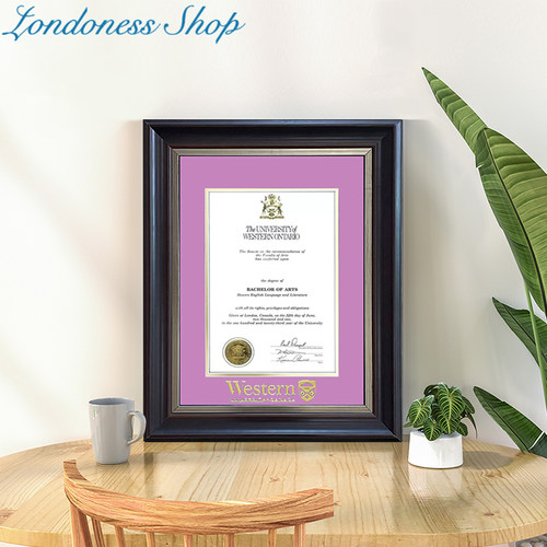 加拿大大学毕业证装裱框国外大学A4证书相框定制荣誉证书画框
