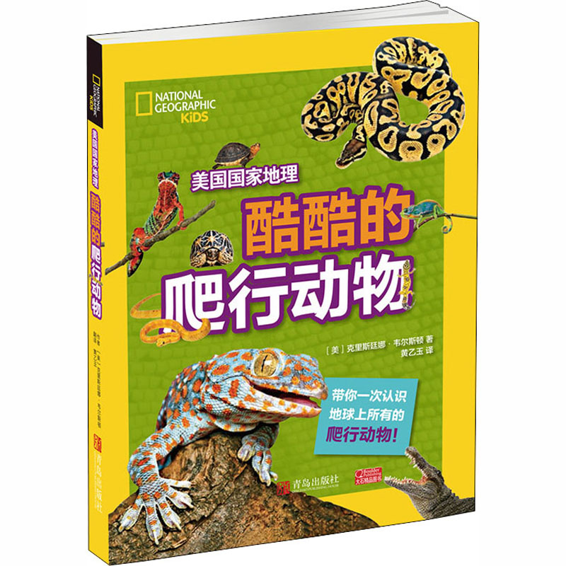 酷酷的爬行动物青岛出版社儿童动物科普百科知识绘本了解蜥蜴蛇鳄鱼等爬行动物适合5-8岁小学生课外阅读