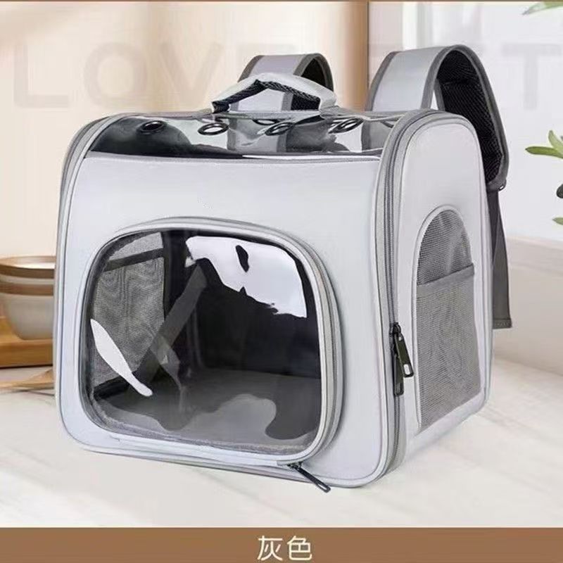双肩宠物包猫包简约大容量猫包透气可手提宠物包透明可折叠猫猫包