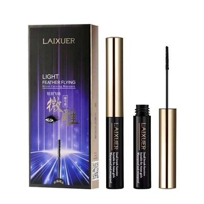 正品加密飞扬不晕染睫毛膏极小头卷微雕莱雪尔轻羽纤长黑色细刷头