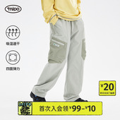 运动裤 子四面弹力速干裤 休闲跑步男童女童户外宽松 儿童裤 mipo春季