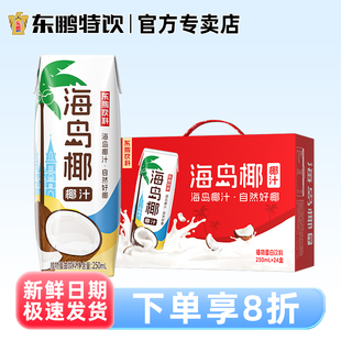 东鹏海岛椰椰汁250ml 24盒整箱植物蛋白饮料椰奶椰乳椰子汁生椰
