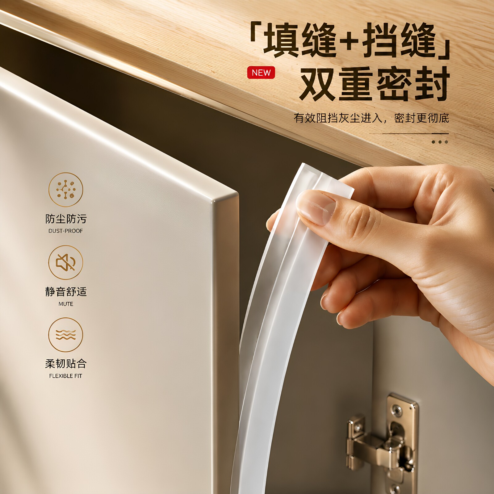 柜门密封条衣柜防尘条橱柜图片