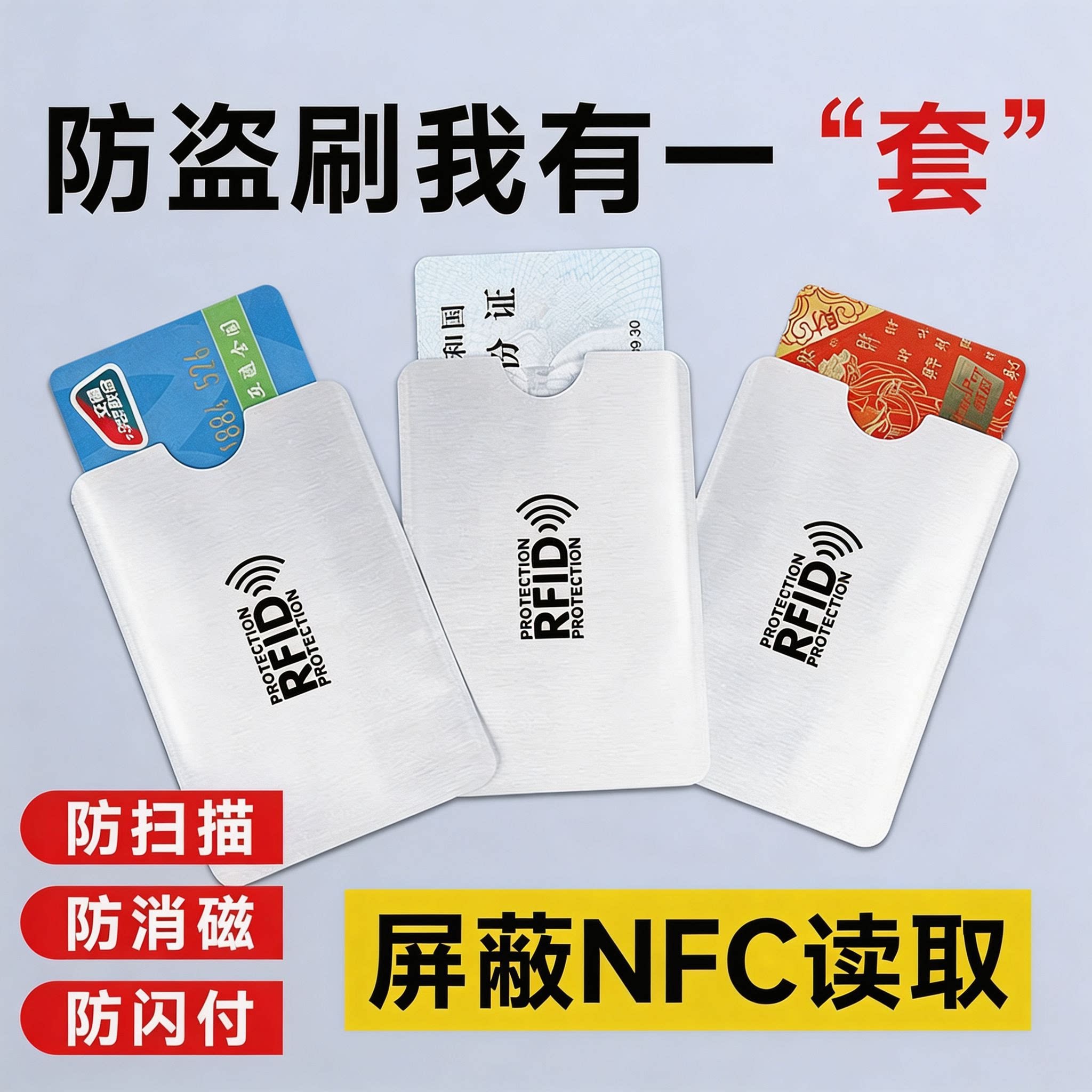 【限购1单】RFID防盗刷防磁卡套图片