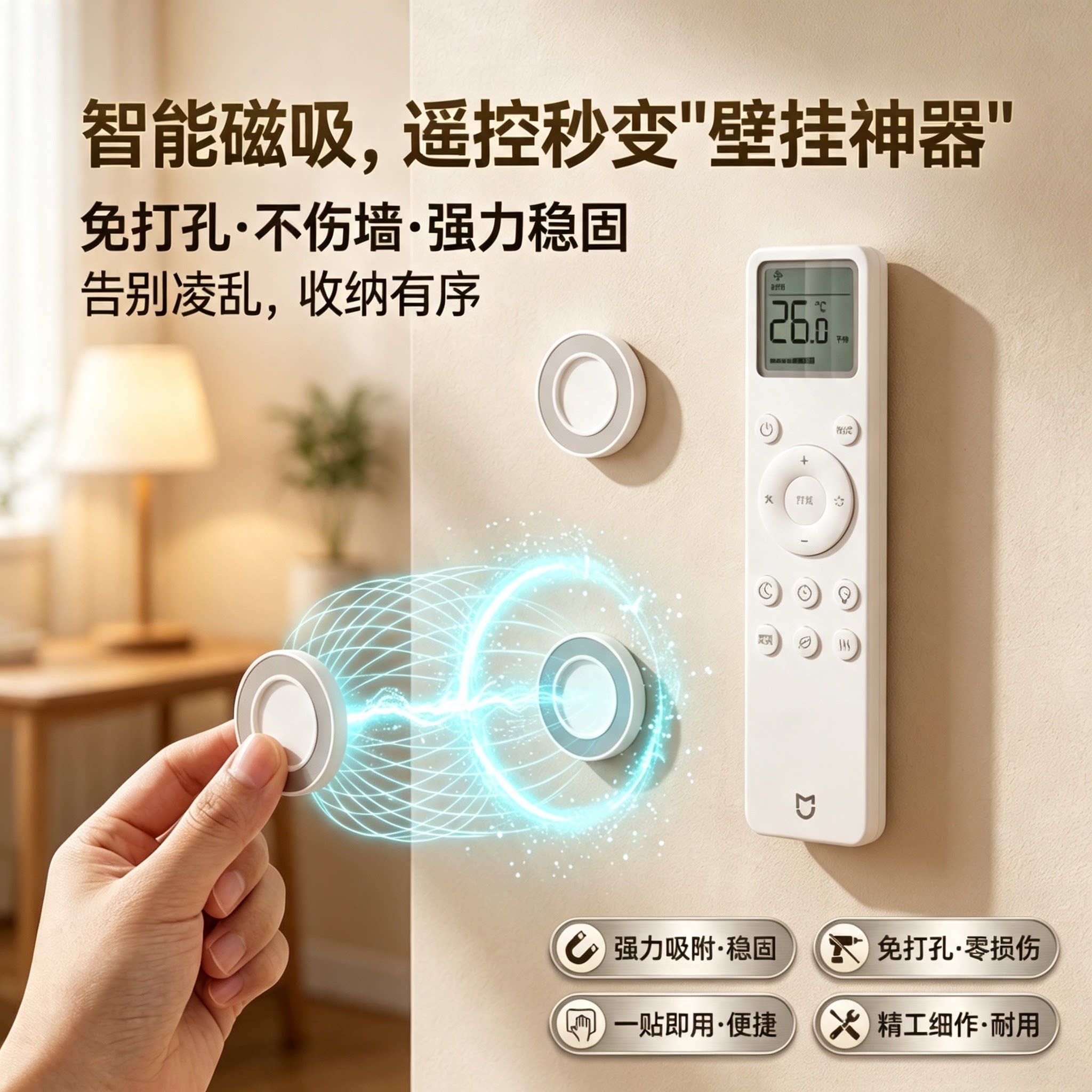 【限购一单】遥控器磁吸贴片图片