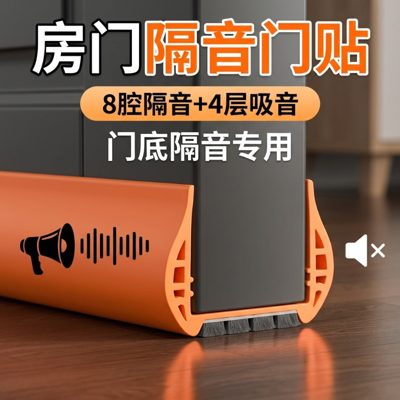 房门隔音门贴门缝门底密封条图片