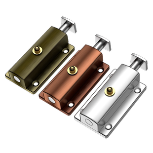 不锈钢自动弹簧插销卫生间门栓锁扣明装木门门扣防盗搭扣老式门锁