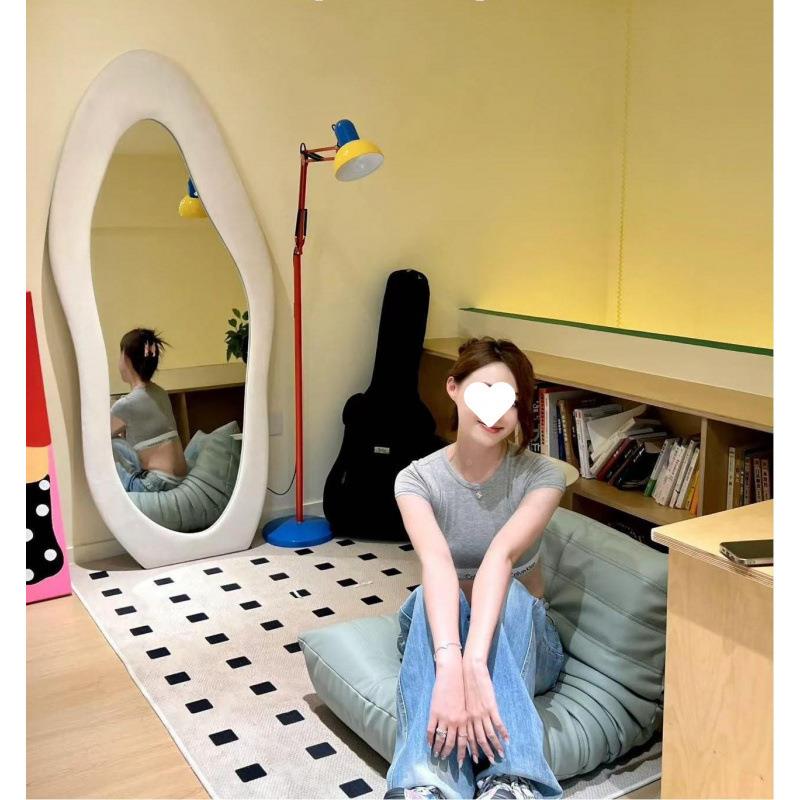 轻奢全身落地镜子衣帽间CKV服装芒果卧室家用女置地生网红试衣穿
