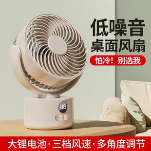 摇头小风扇办公室用电风扇桌面小型电扇学生宿舍USB充电迷你风扇