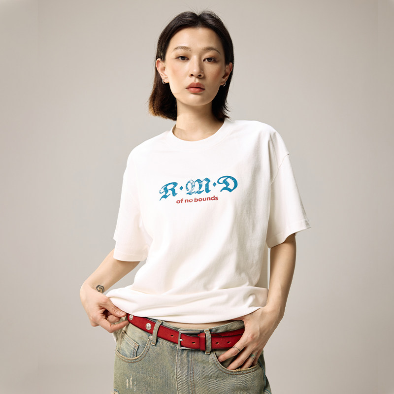 Remedy 美式潮牌恶搞车标印花半袖体恤夏季国潮宽松短袖T恤男女
