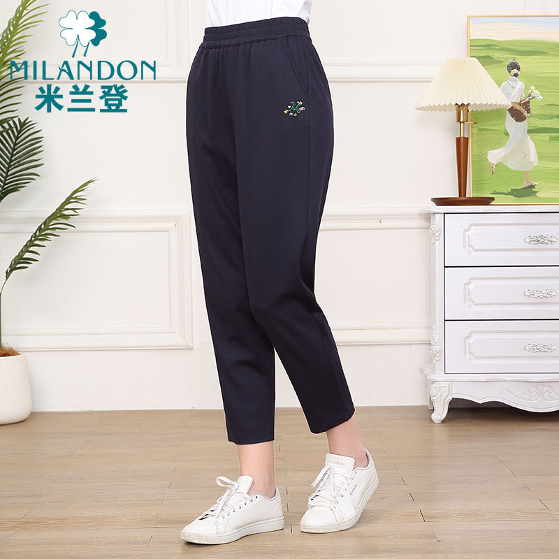 米兰登时尚休闲裤九分薄款直筒