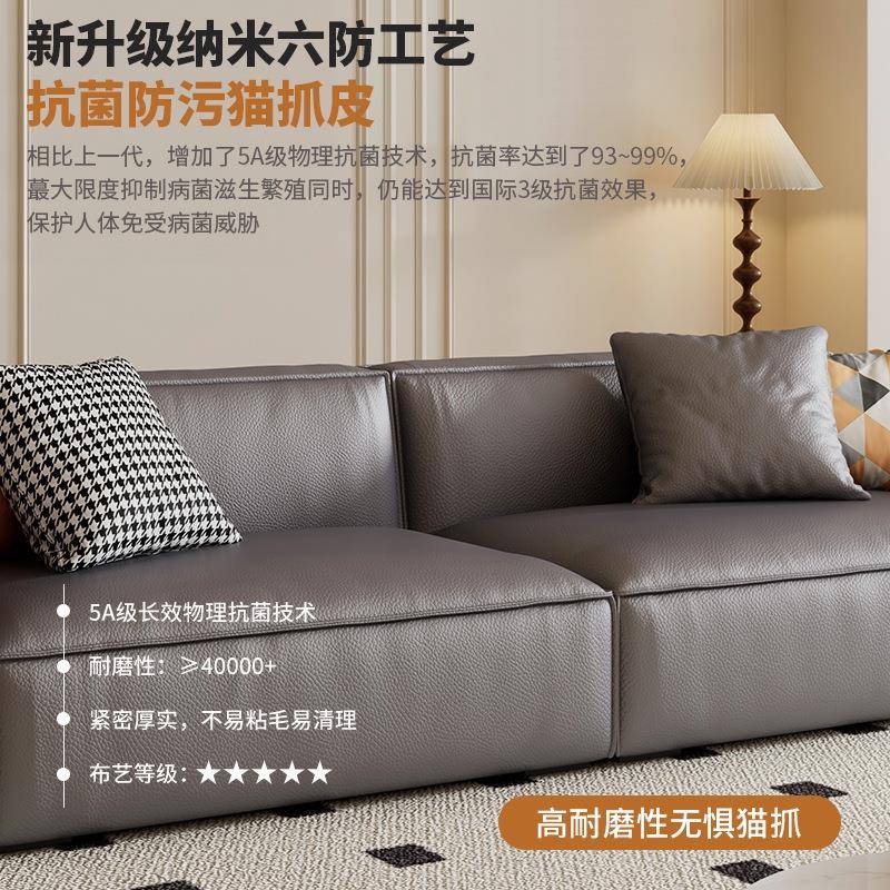 客厅2025新款简约奶油风出租房豆腐块双人直排小户型家具布艺沙发