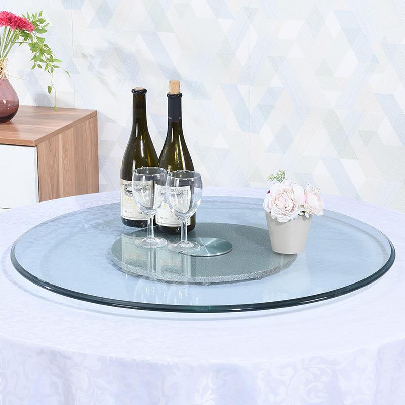 饭店玻餐厅转盘家用桌璃桌底座圆酒店餐饭桌转盘圆形桌面OJM旋转