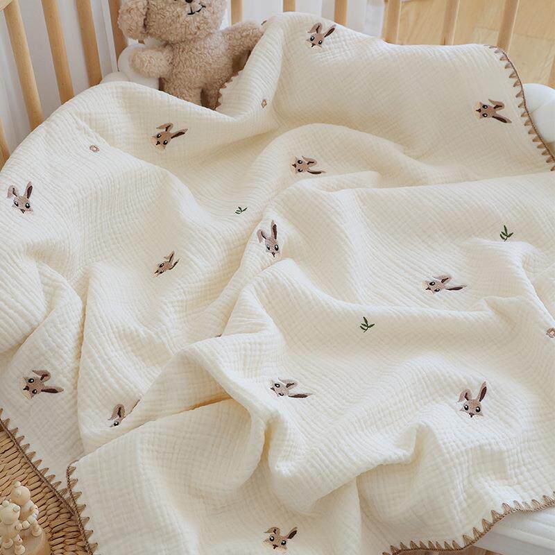 婴儿浴巾纯纱超柔吸水新生棉儿盖毯儿童宝毛巾被布初生宝洗712467