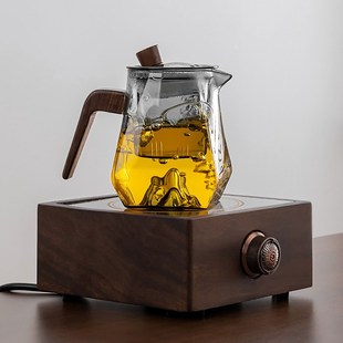 玻璃茶具套组功夫茶杯泡茶壶耐热茶盘喝茶办公室会客家用2023新款