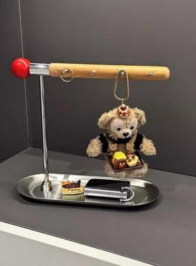中古风玄关钥匙收纳摆件轻奢高档入户门口放钥匙神器创意首饰托盘