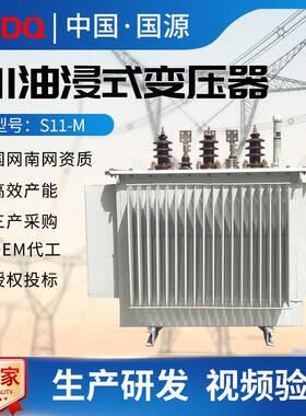 国源S11三相油浸式变压器10kv800kva电力变压器35kv1000kva变压器