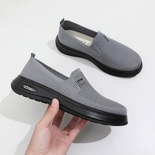 意迪森老北京布鞋春季舒适男士休闲鞋中老年防滑软底爸爸鞋懒人鞋