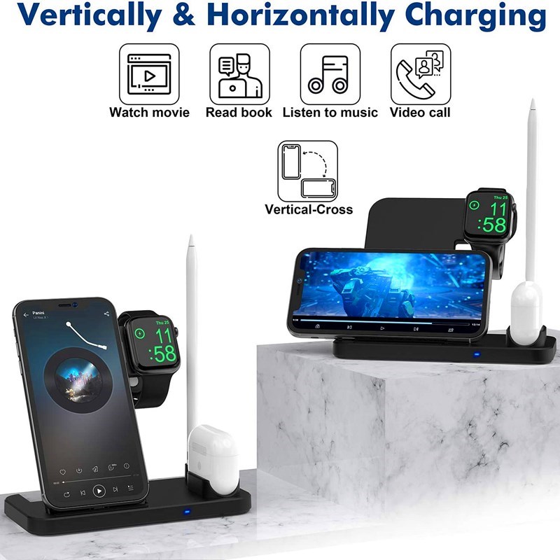 4 in 1 Fasti Wireless Charger Docking Station For iphone X 1