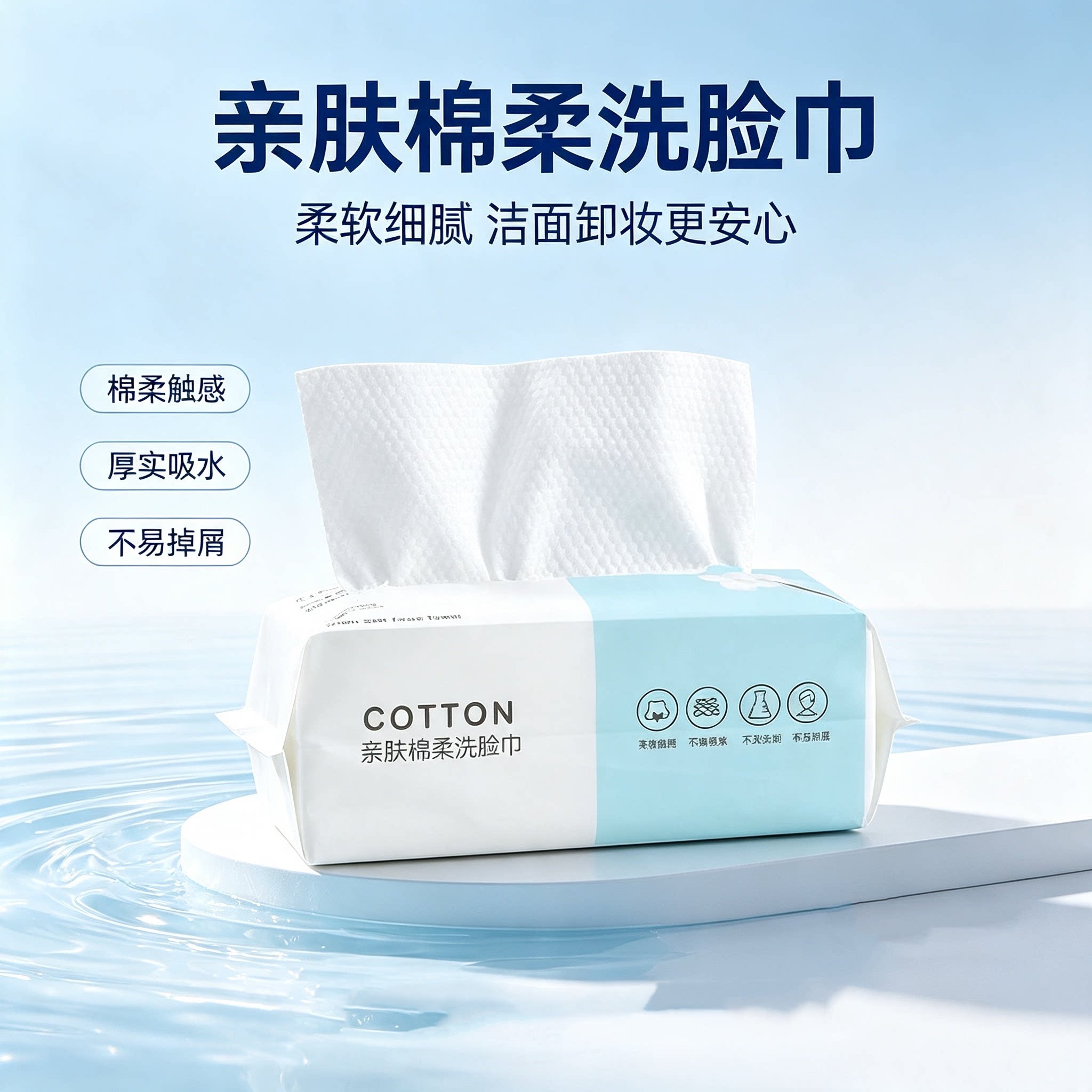 母婴加厚温和抽取洗脸棉柔巾