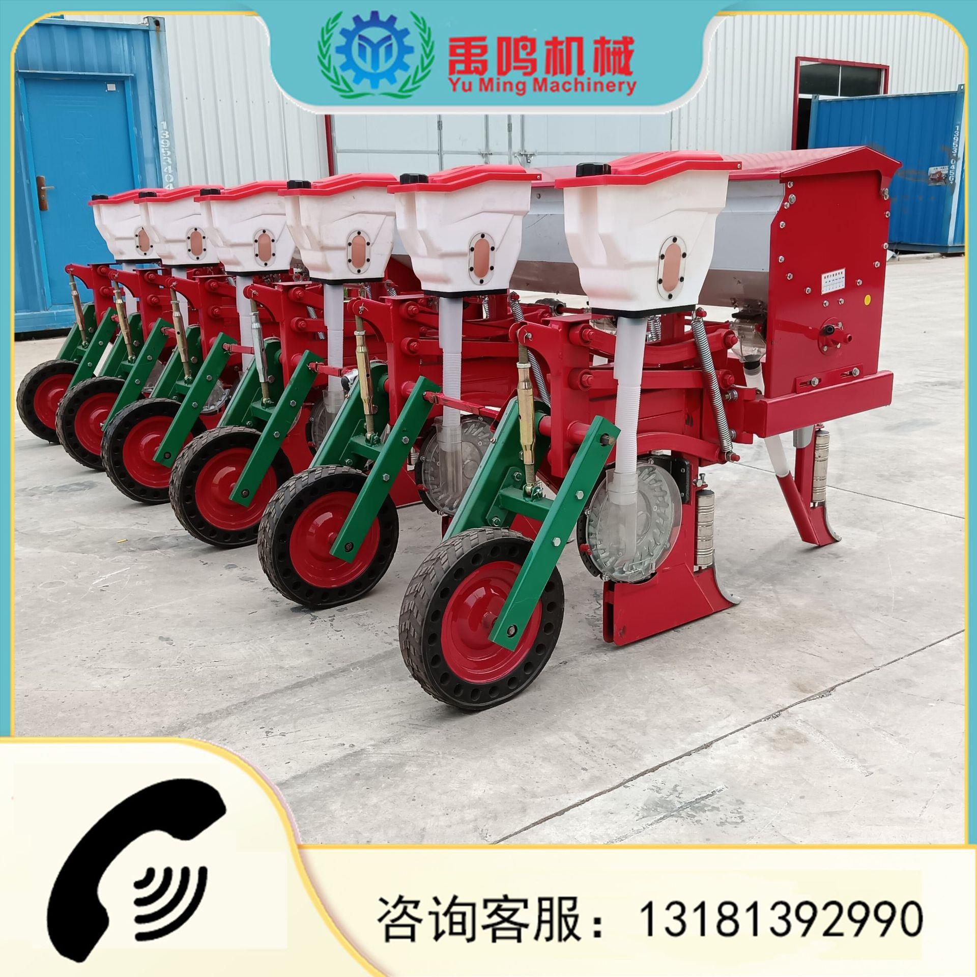 四轮后置玉米LWZ播种机 式联六杆悬浮米黄豆高粱玉套播机