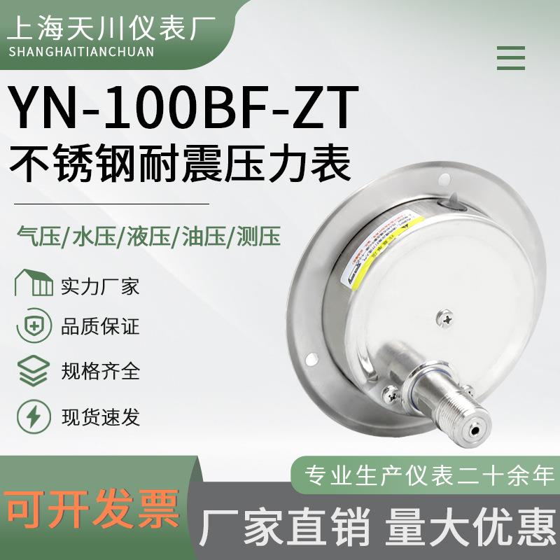 YN00表BF1-ZT不锈钢耐震轴-向带边压力防腐YN-100BF真空压力表氧