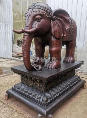 大型纯铜大象摆件铸铜大象工艺品酒店公司门口摆放玻璃钢大象雕塑