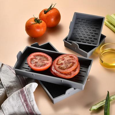 耐高温手柄硅胶烤箱托盘烘培烤盘不粘底分餐托盘Baking Sheet Pan