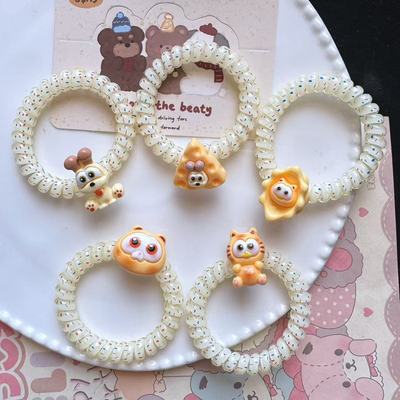 卡通加菲猫欧迪电话圈奶酪发圈皮筋甜美少女马尾闺蜜学生扎头发绳