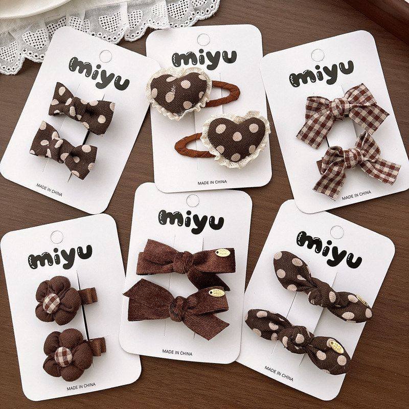 韩版秋冬咖色波点蝴蝶结全包发夹女孩百搭侧边刘海发卡格纹压夹,饰品/流行首饰/时尚饰品新,发饰,淘宝优惠券,粉丝福利购,淘宝优惠卷