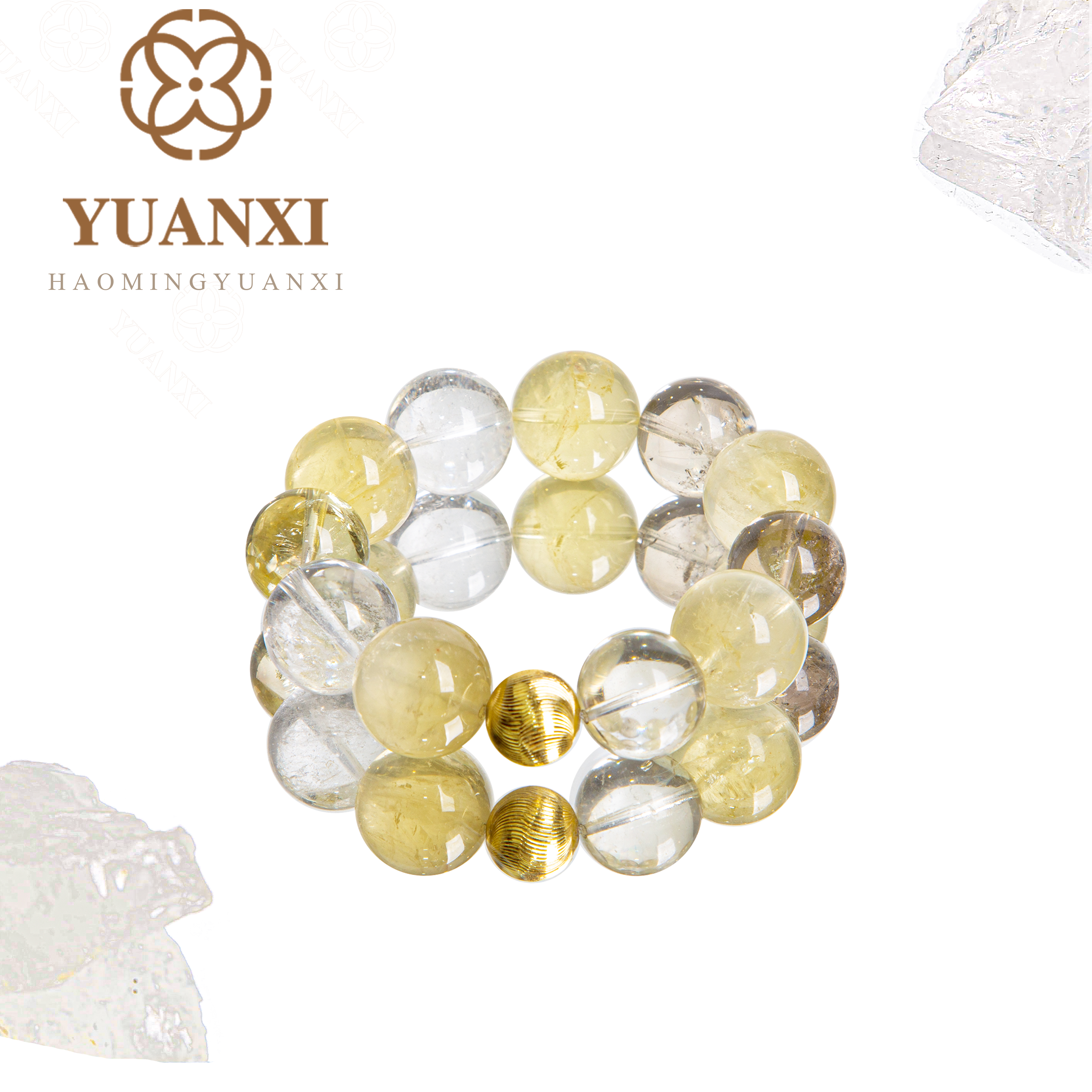 【福来运转】YUANXI天然水晶白水晶柠檬黄水晶茶晶