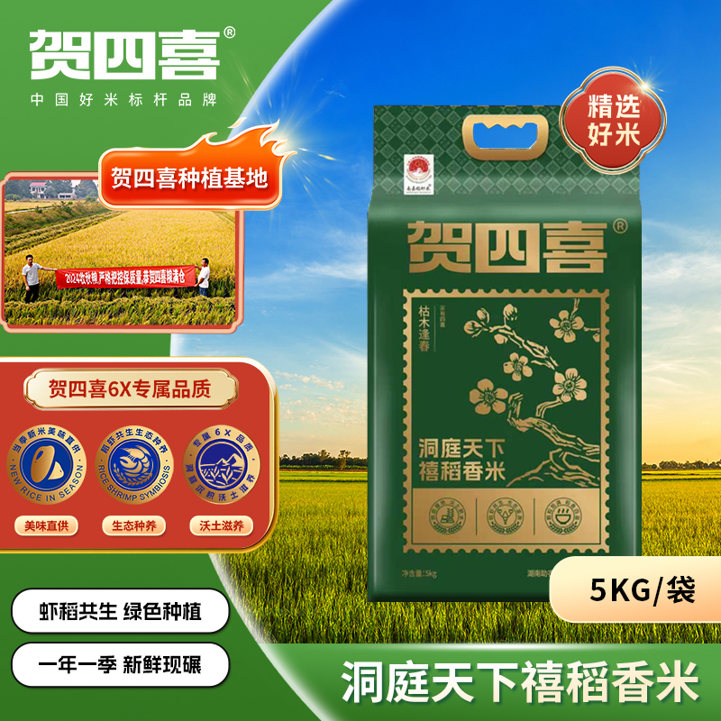 贺四喜当季大米益阳籼米真空包装