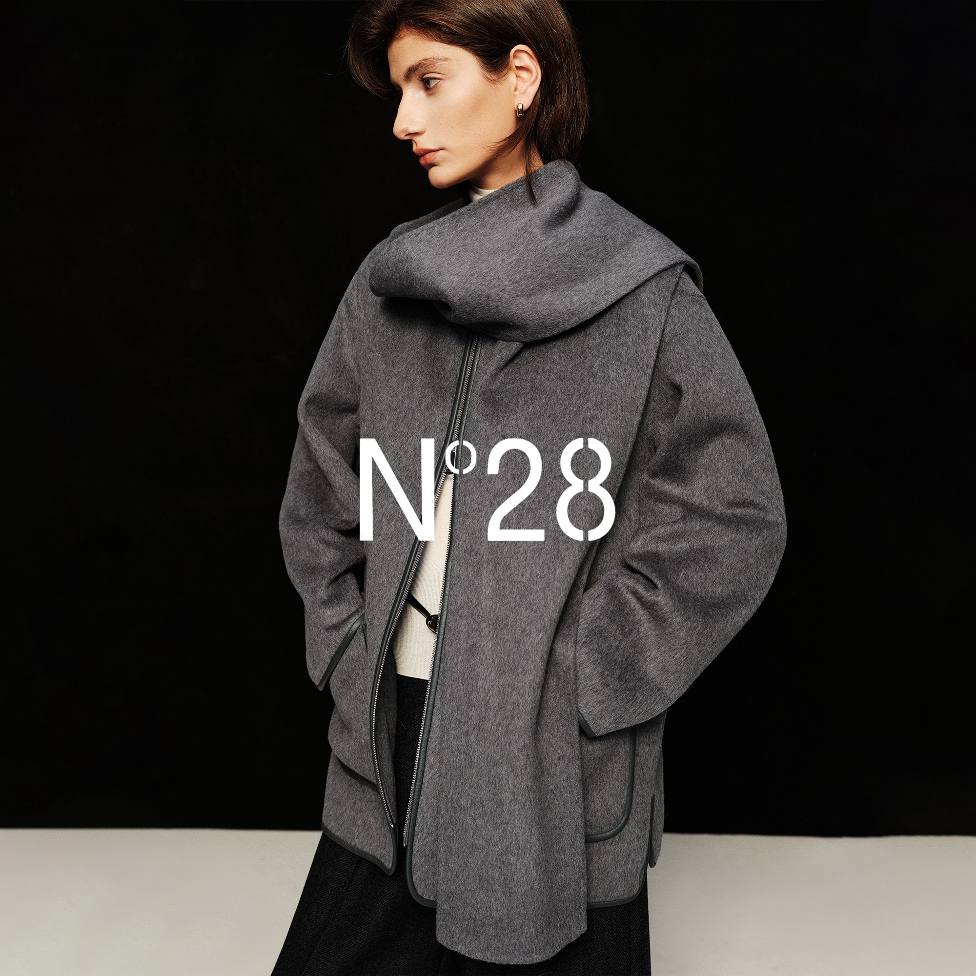 N°28山羊绒毛呢外套宽松显瘦