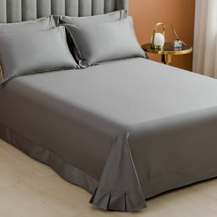 速发酒店风100支纯棉单件高端高档格大大规加全棉被单245x750x220