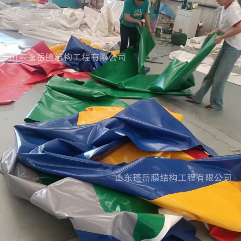 源头厂家PVC膜布推拉篷防雨防水布车棚防晒遮阳布张拉膜结构