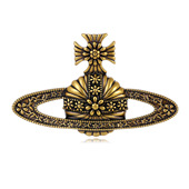 土星别针花纹复古针扣装 饰服装 领针合金材质配饰