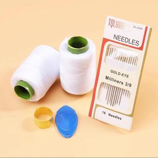 补手缝小缝衣针便携多色缝衣线缝纫黑色线加粗 针线家用针线包套装