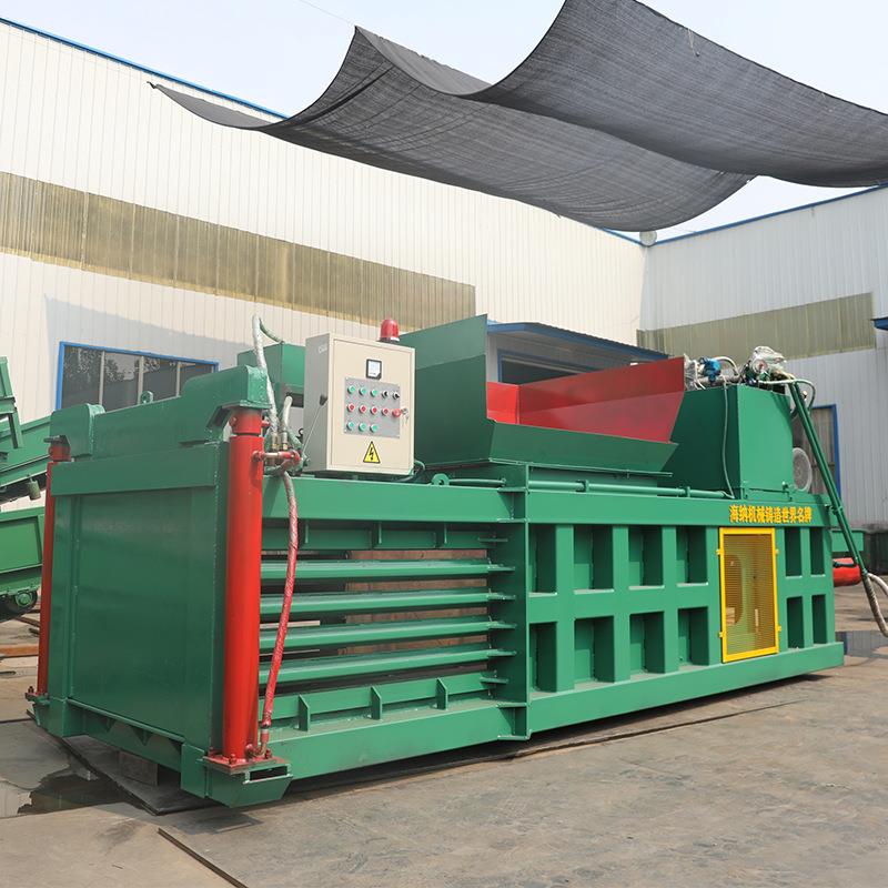 新提门液打包机矿泉水瓶易拉罐打包压机废边纸箱角料纺120T织品薄