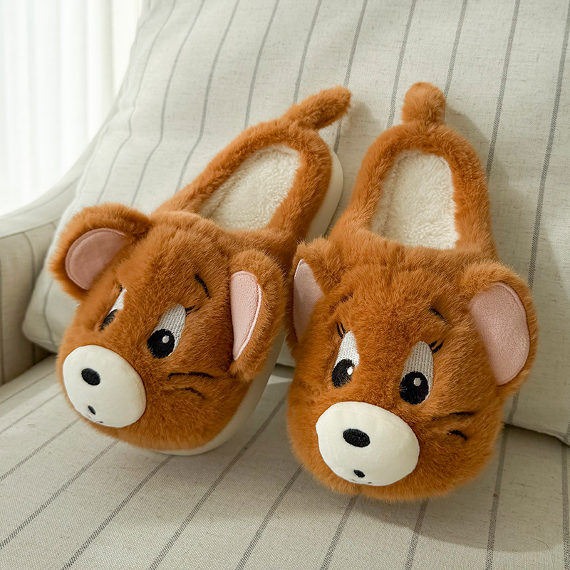 卡通猫和老鼠棉拖居家棉拖鞋女