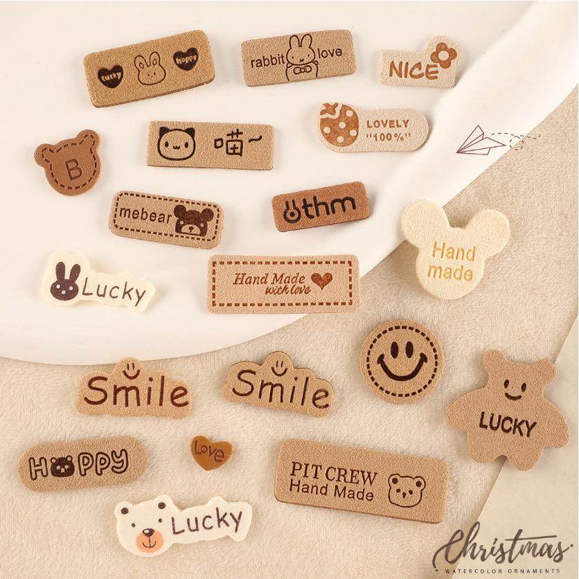 围巾帽子皮革标签手工diy编织毛线包包围脖配件装饰贴手缝小标签