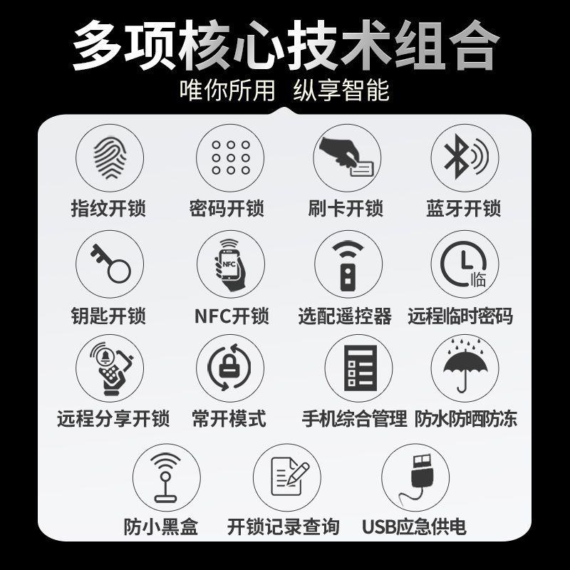 老式防盗门锁牛头锁改装智能锁老式门锁替换指纹锁通用型密码门锁