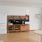 储橱柜餐边柜木日式 一体靠实墙柜橱柜简约现代茶水柜DFH高酒柜轻