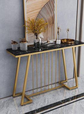 新关中式玄桌美子靠墙时尚风大理石简约TM-61969细长条台走廊式玄