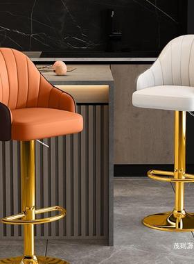 吧台椅升旋转现代前简降约靠背吧凳凳家用台酒吧轻奢椅子AL101896