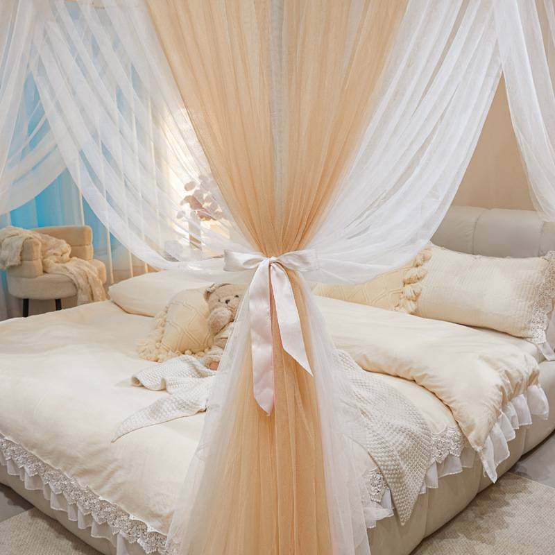 落地蚊帐家用卧室2025年新款全罩式1米8大床免安装支架杆加粗加厚