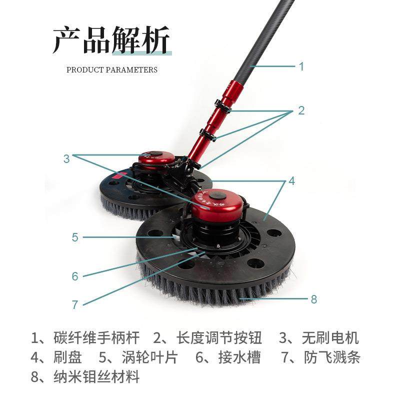 电清洗清机箱高空门头招DVH牌动洁洗地洗车灯外墙玻璃洗刷工具大