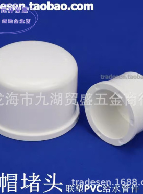 联塑PVC管帽 PVC给水管配件 白色 塑料管帽 UPVC堵头 封帽